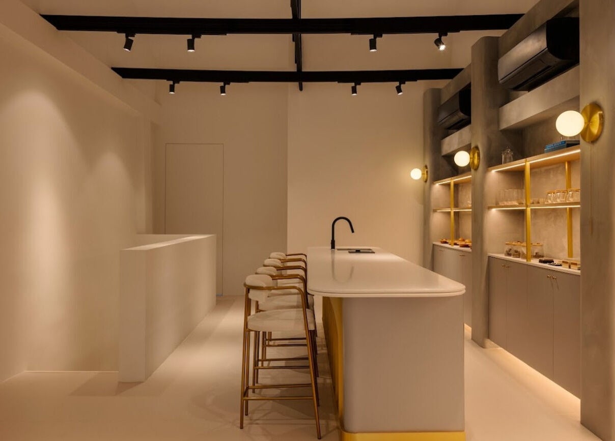 Chic, modern interior of NEAU in Singapore, Singapore, SG with a minimalist design and stylish lighting.