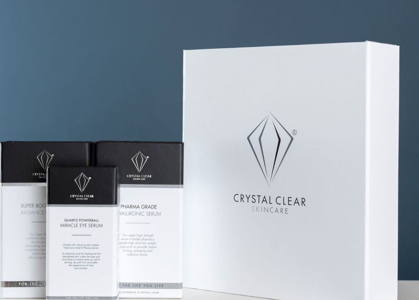 Crystal Clear skincare products at No37 Home of Beauty and Aesthetics, Kirkby in Ashfield, England, GB.