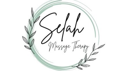 Elegant Selah Massage Therapy logo with leaves in Bournemouth, England, GB.