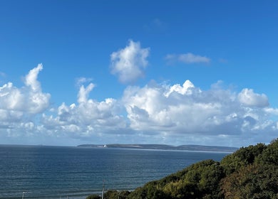 View of the serene coastline near Selah Massage Therapy, Bournemouth, England, GB.