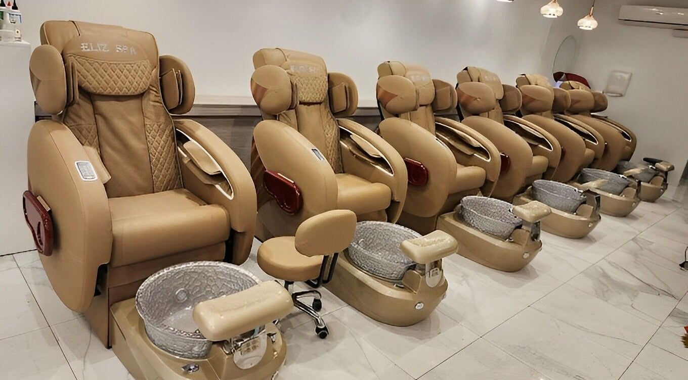 Luxury pedicure chairs at Naila Beauty Browns Bay, Auckland, Auckland, NZ offer ultimate relaxation.