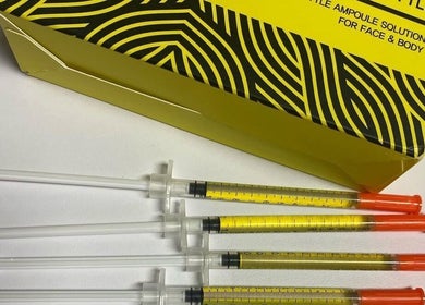 Syringes of beauty ampoules at Octavia's Aesthetics, Johannesburg, Gauteng, ZA for skin treatments.