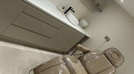 Modern treatment chair and sleek vanity at Blushed By Talia, Cockermouth, England, GB.