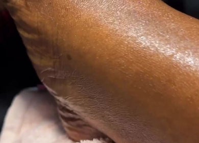 Close-up of a well-moisturized heel at Gel Republic, Accra East Legon, Greater Accra Region, GH.