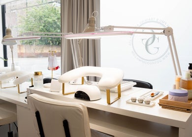 Professional nail station at Furious Filer, Gosh Gosh PMU Clinic, London, England, GB offering relaxing services.