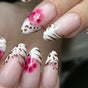 Pink teddybear nails