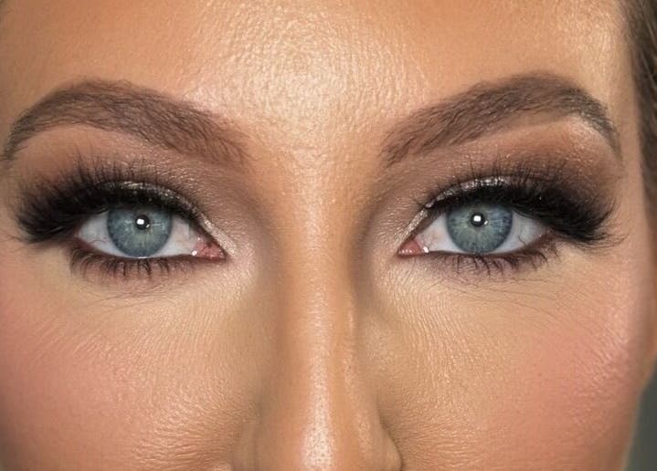 Close-up of glamorous eye makeup at Beeuti Haus, Box Hill, New South Wales, AU.