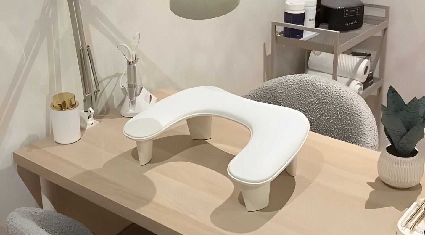 Modern manicure station at Studio 1 Beauty By Zoe, Exeter, England, GB. Simple setup for premium nail care.