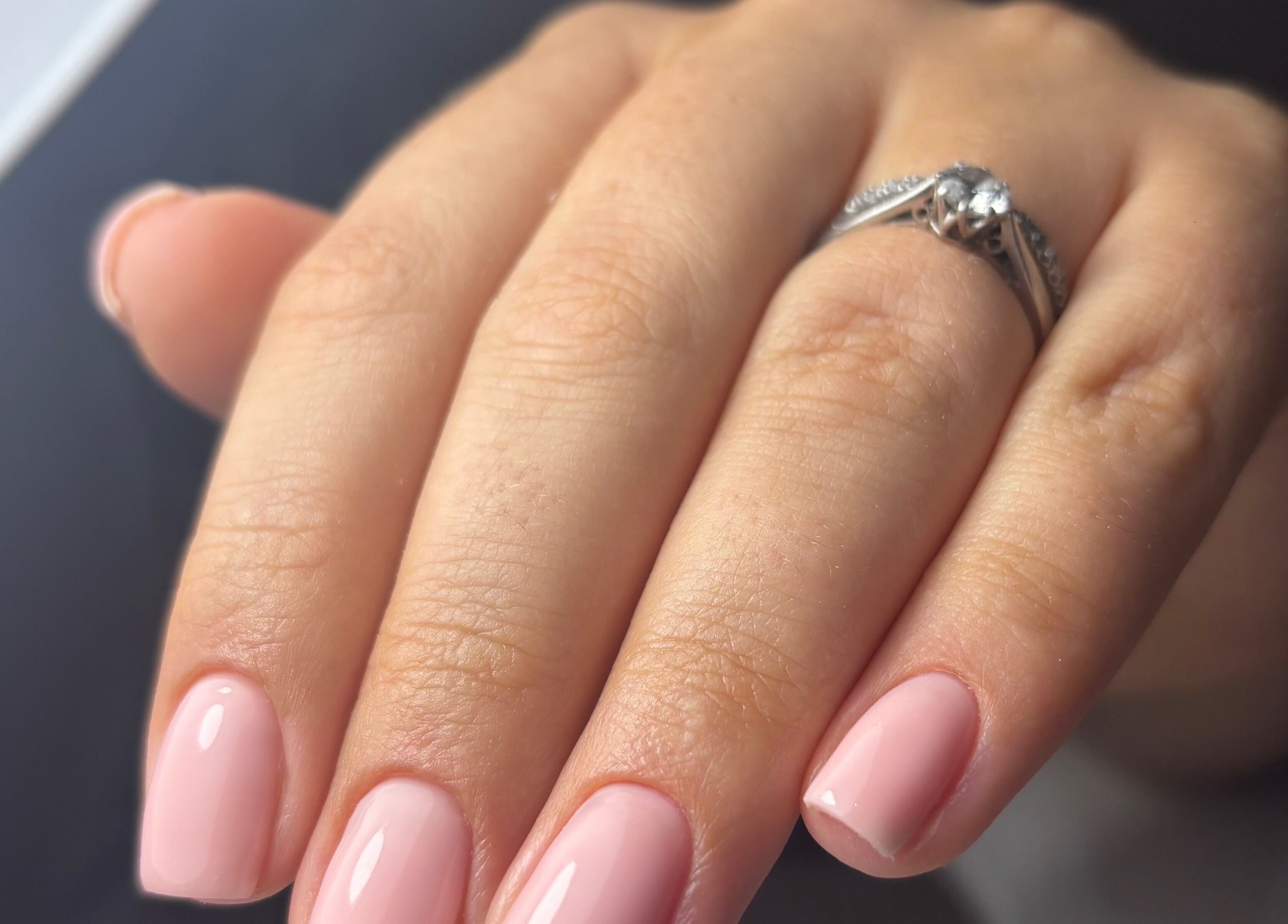 Elegant pink manicure at Studio 1 Beauty By Zoe in Exeter, England, GB, showcasing stylish nail art.