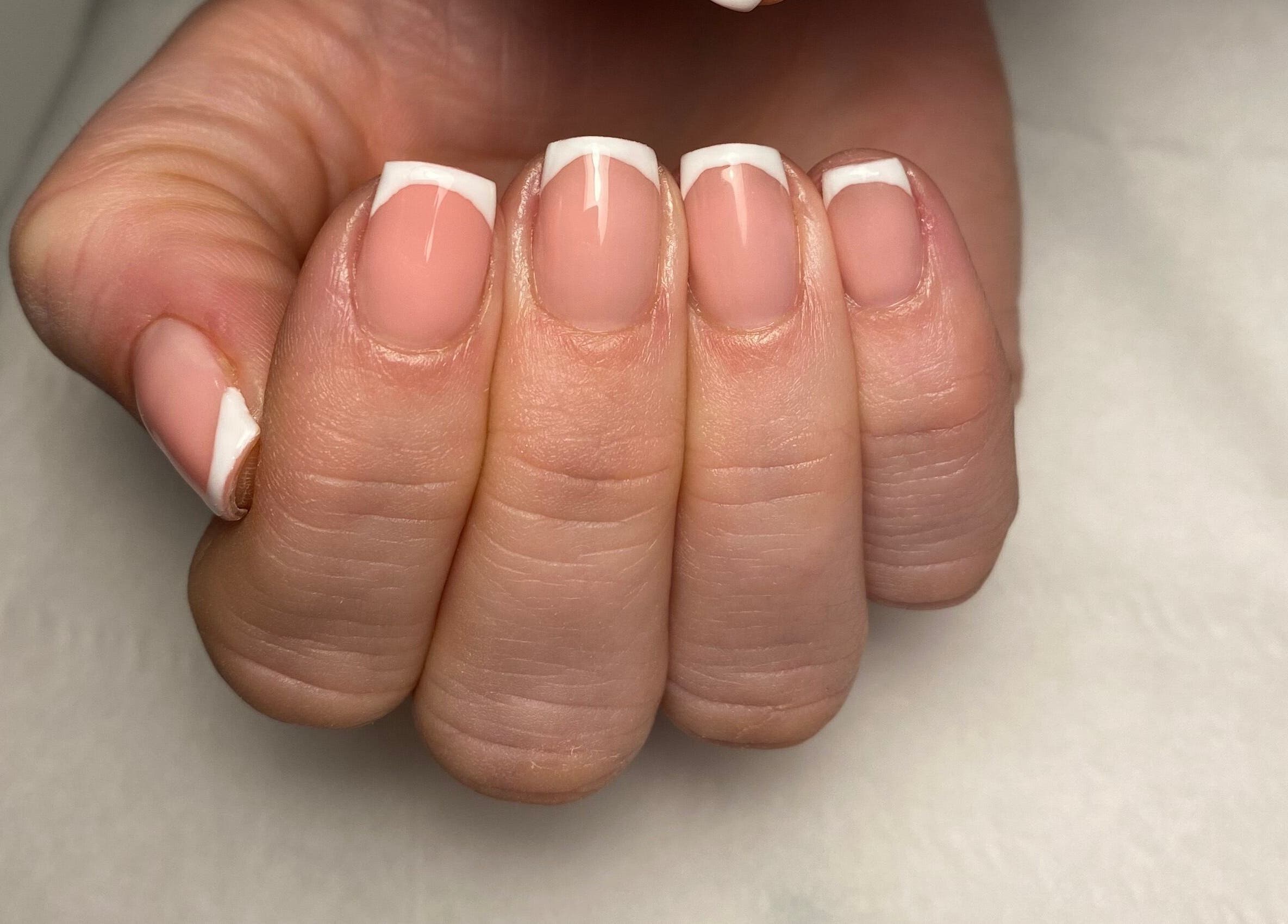 Elegant French manicure at Studio 1 Beauty By Zoe, Exeter, England, GB.