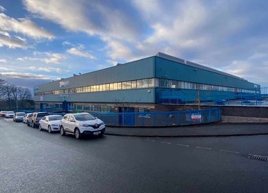 Exterior view of Beauty By Amc venue in Glasgow, Scotland, GB, featuring sleek modern architecture.