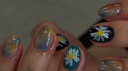 Elegant floral nail art at Bloom Nail Beauty, Burwood, New South Wales, AU.