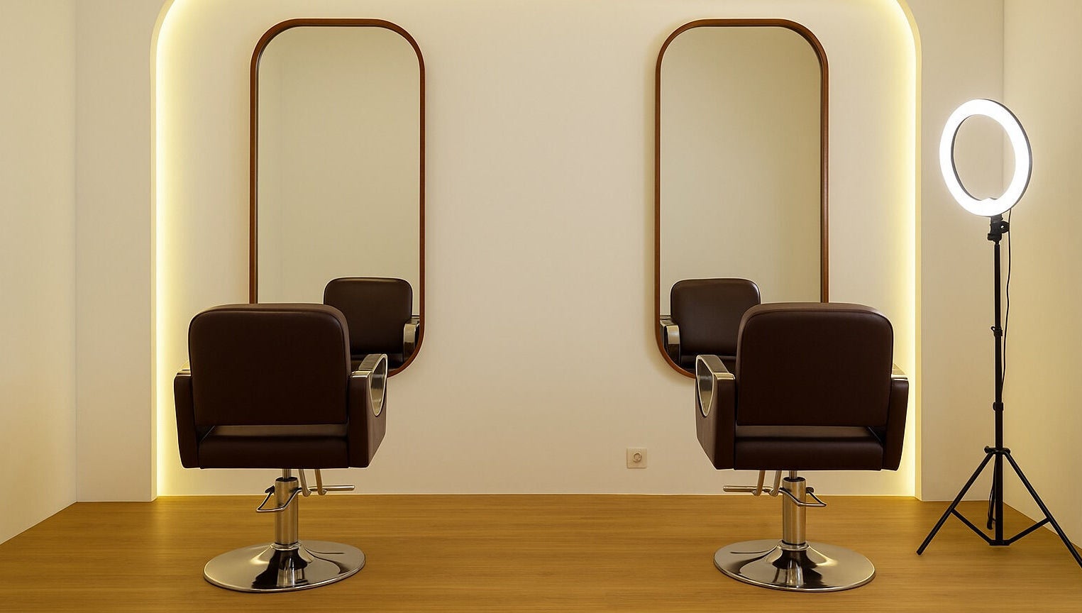 Elegant salon chairs and mirrors at NSB Beauty Studio Bukit Jimbaran, Bali, Bali, ID.