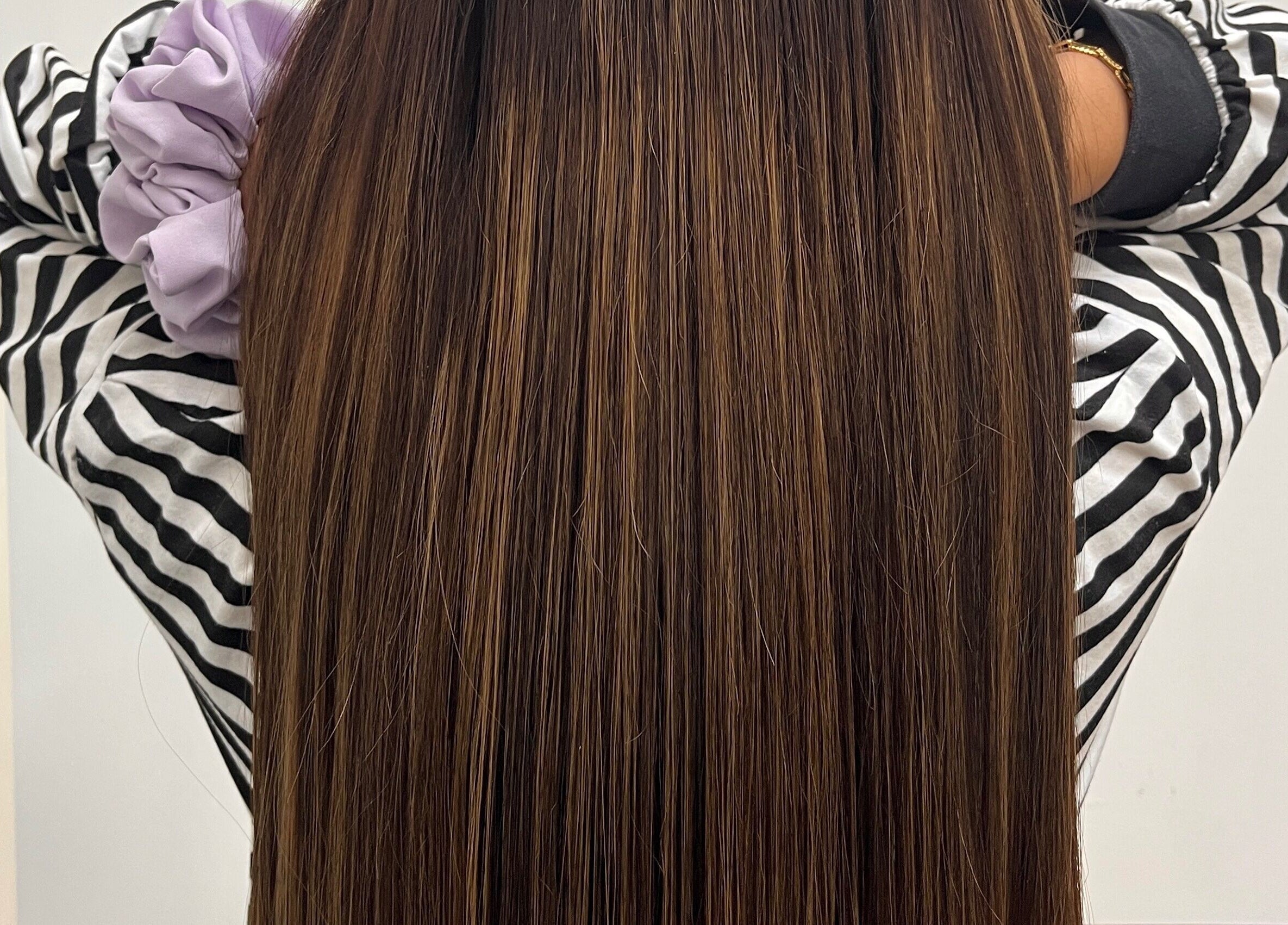 Smooth, silky brown hair treatment at Lana Beauty Salon Senawang, Seremban, Negeri Sembilan, MY.