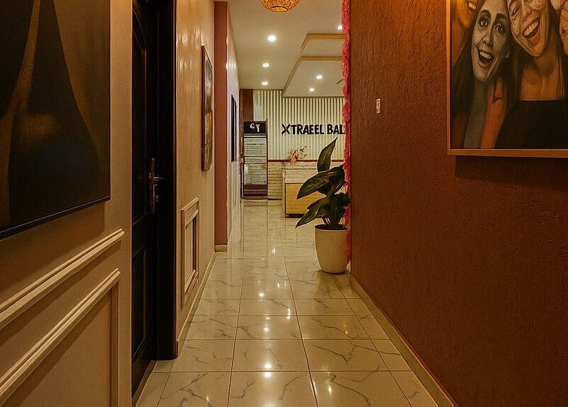 Elegant hallway leading to a serene spa at Monshalasi busstop, Lagos, Lagos, NG.