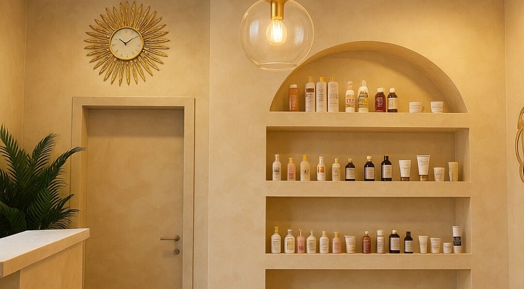 Elegant product display at Xtragleam Aesthetic Clinic, Ijebu Ode Ibadan garage, Ogun State, NG.