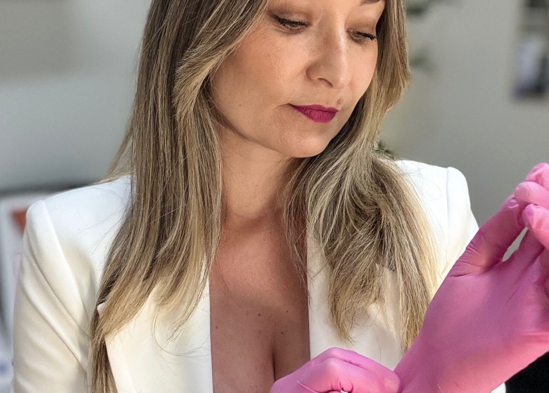 Professional preparing for treatment at Happy skin Happy soul Skincare Spa, West Palm Beach, Florida, US.