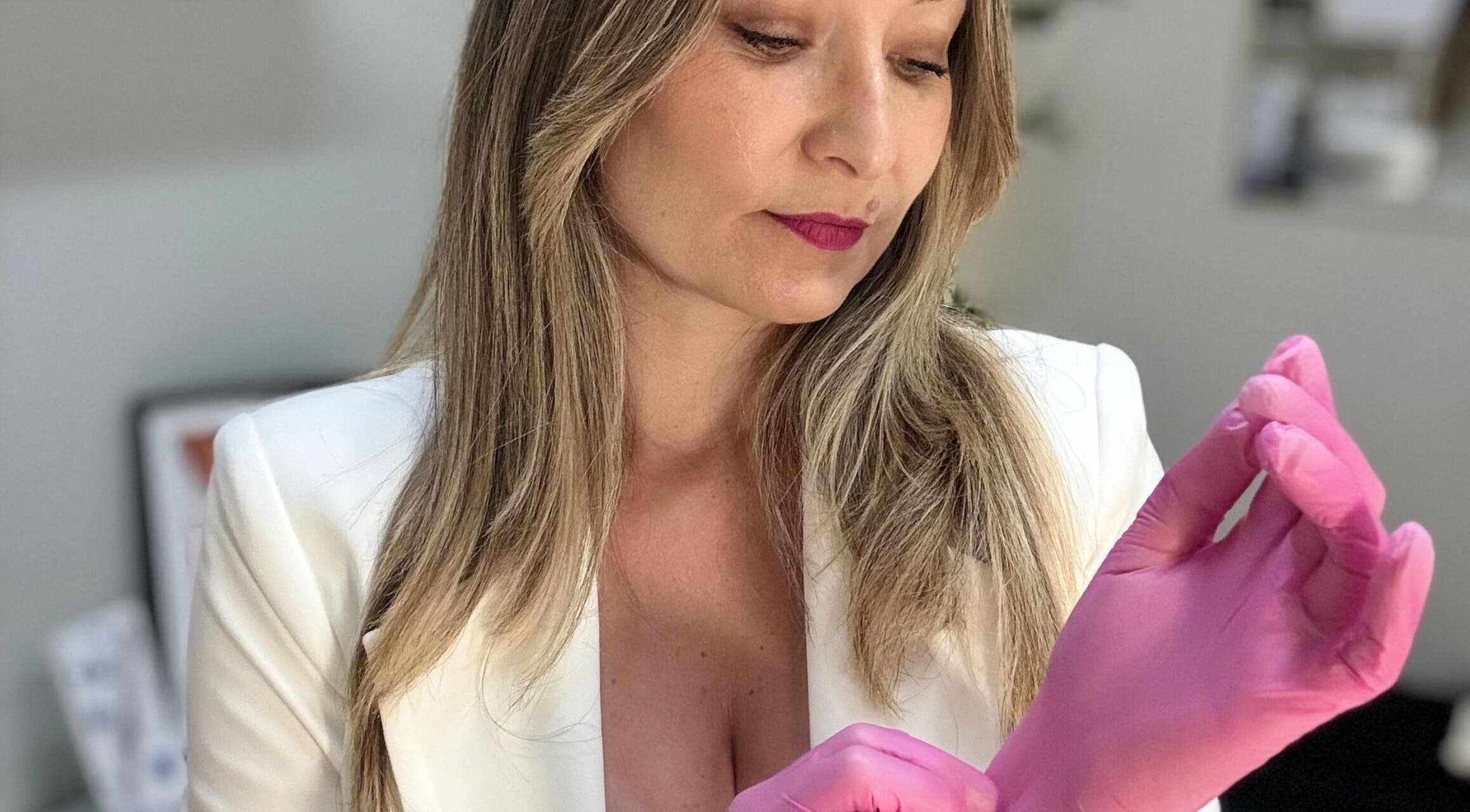 Professional preparing for treatment at Happy skin Happy soul Skincare Spa, West Palm Beach, Florida, US.