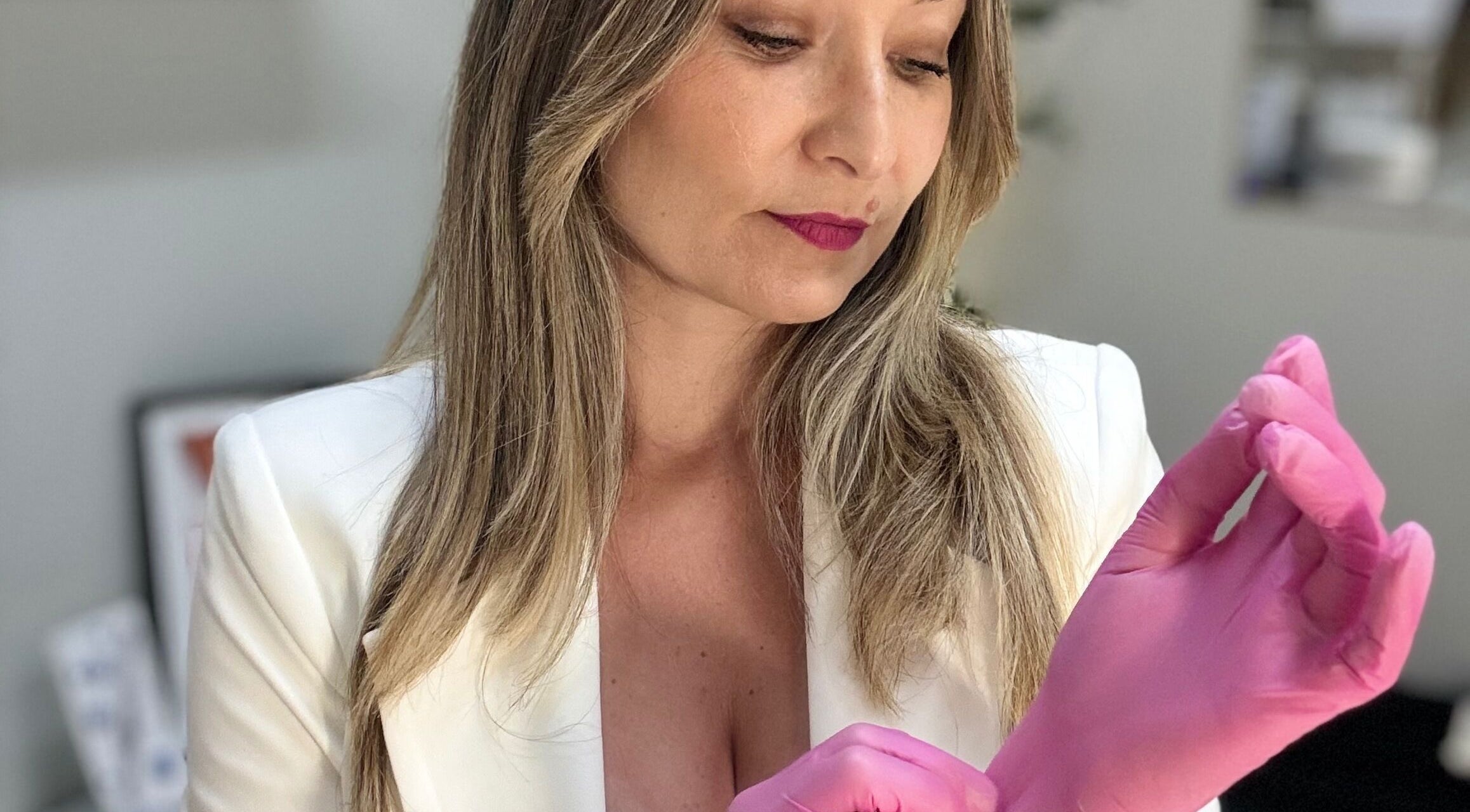 Professional preparing for treatment at Happy skin Happy soul Skincare Spa, West Palm Beach, Florida, US.