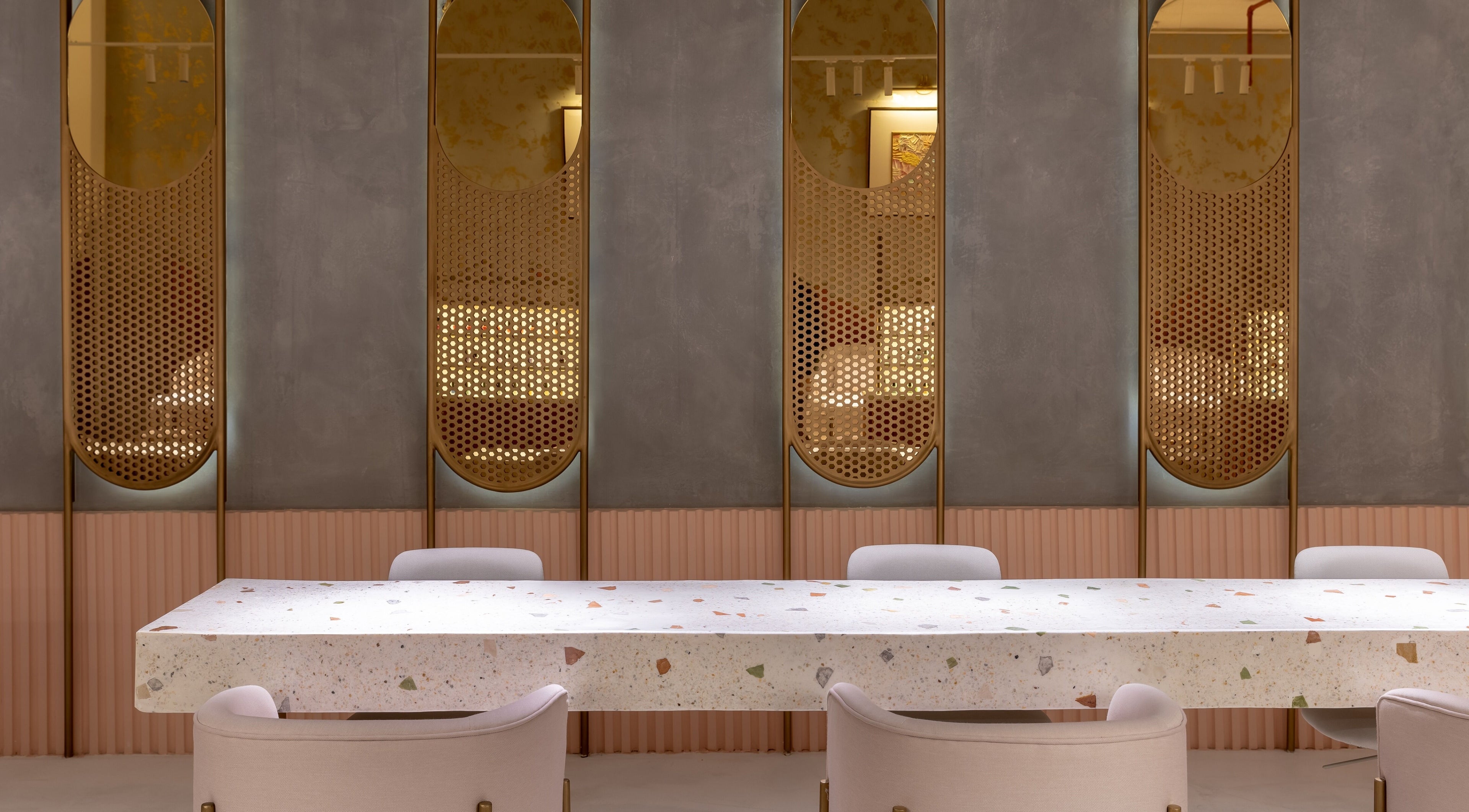 Elegant seating area at PURE Nail Spa, Riyadh, Riyadh Province, SA with modern design elements.