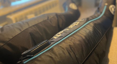 Compression therapy session at Beauty Custom Club Massage Studio, Newcastle upon Tyne, England, GB.