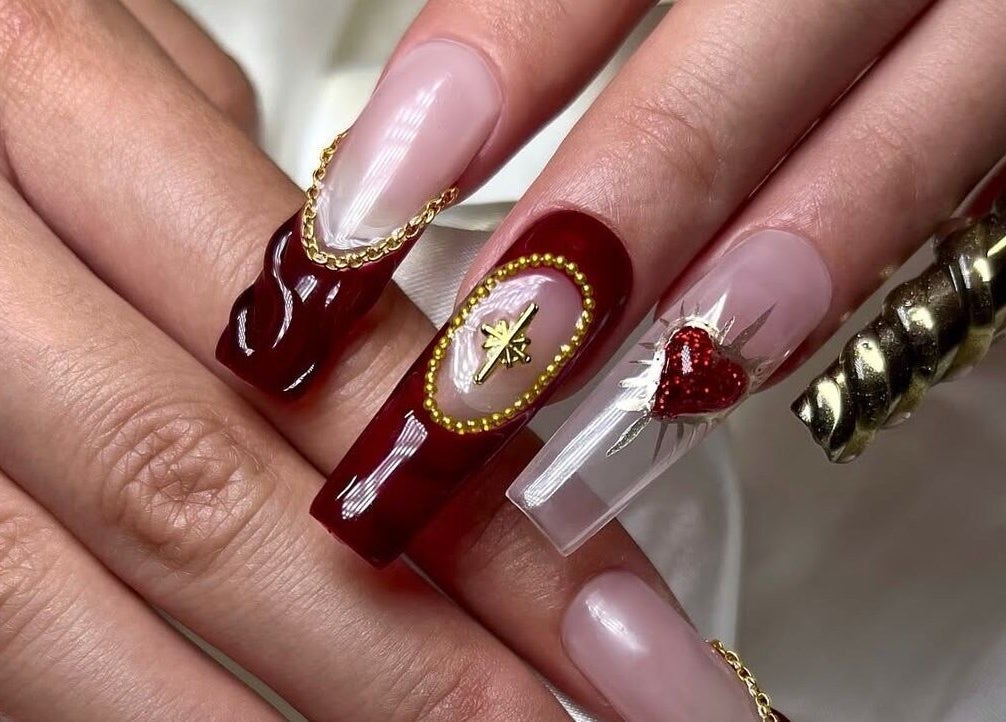 Intricate nail art at Ink & Ivory Nails, Perth, Western Australia, AU showcasing stunning designs.