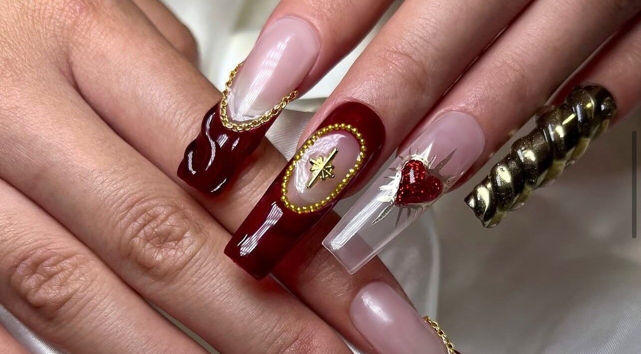 Intricate nail art at Ink & Ivory Nails, Perth, Western Australia, AU showcasing stunning designs.