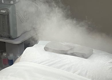 Steam treatment area at Refresh Skin Therapy in Southampton, England, GB, showcasing serene wellness setup.