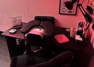 Nail treatment area at The Skin Clinic By Nurse Tina in Tweedbank, Scotland, GB featuring cozy setup.