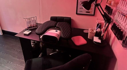 Nail treatment area at The Skin Clinic By Nurse Tina in Tweedbank, Scotland, GB featuring cozy setup.