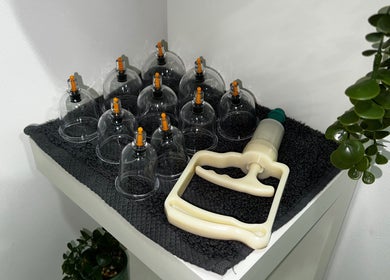 Cupping therapy tools at AR Sports Massage in London, England, GB, enhancing relaxation and wellness.
