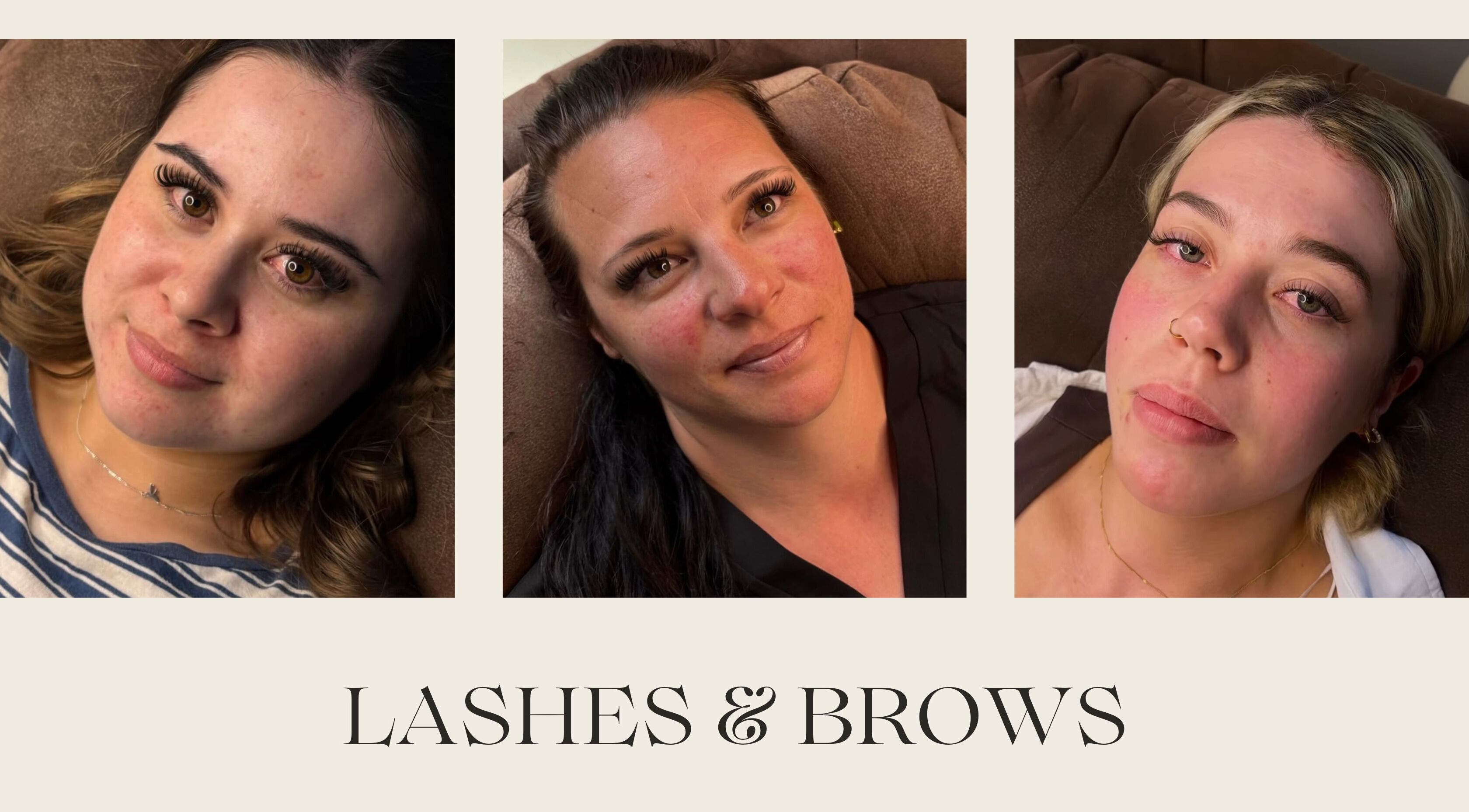 Woman's lashes and brows at KS Renewal Space in Hamilton, Waikato, NZ. Enhancing natural beauty with expert care.