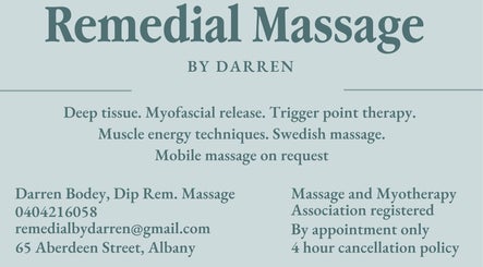 Remedial Massage by Darren