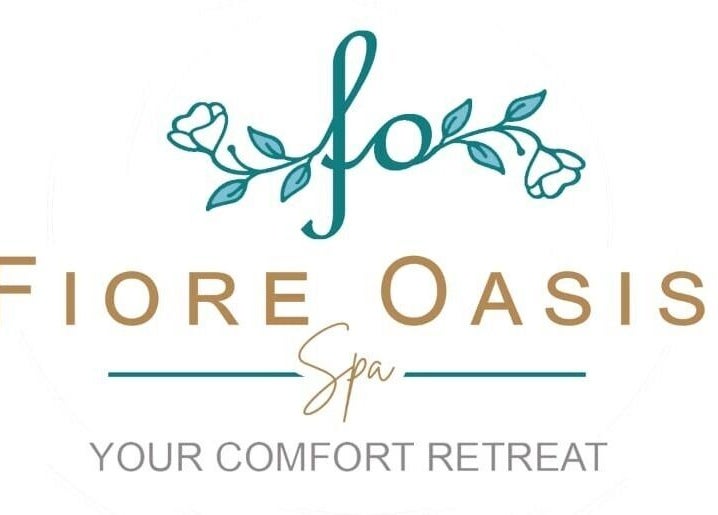 Fiore Oasis Spa logo, Penal/debe Regional Corporation, TT. Elegant floral design with comforting typography.