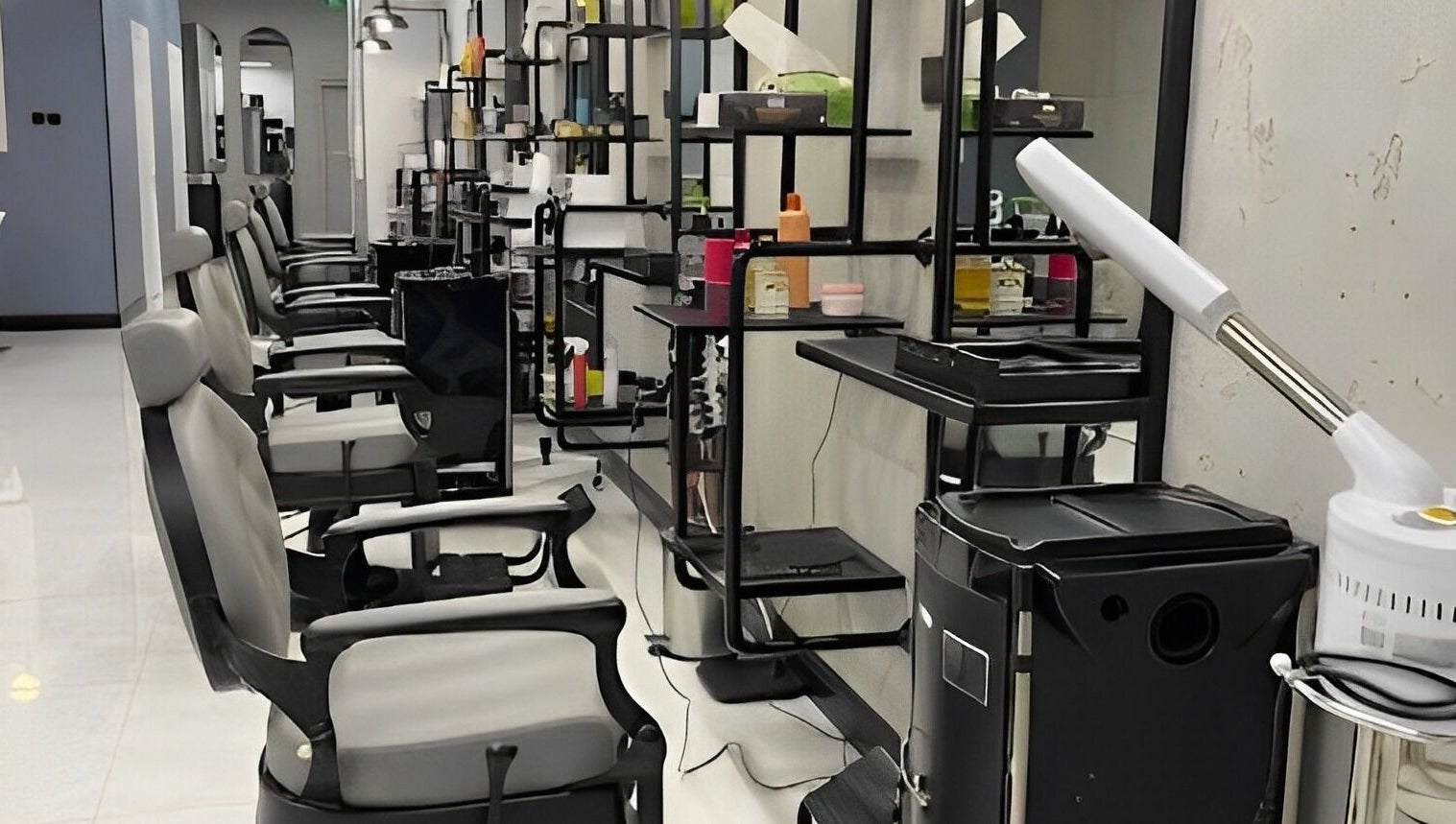 Modern salon chairs at Adan Salon | صالون أدان in Riyadh, Riyadh Province, SA offering a sleek design.