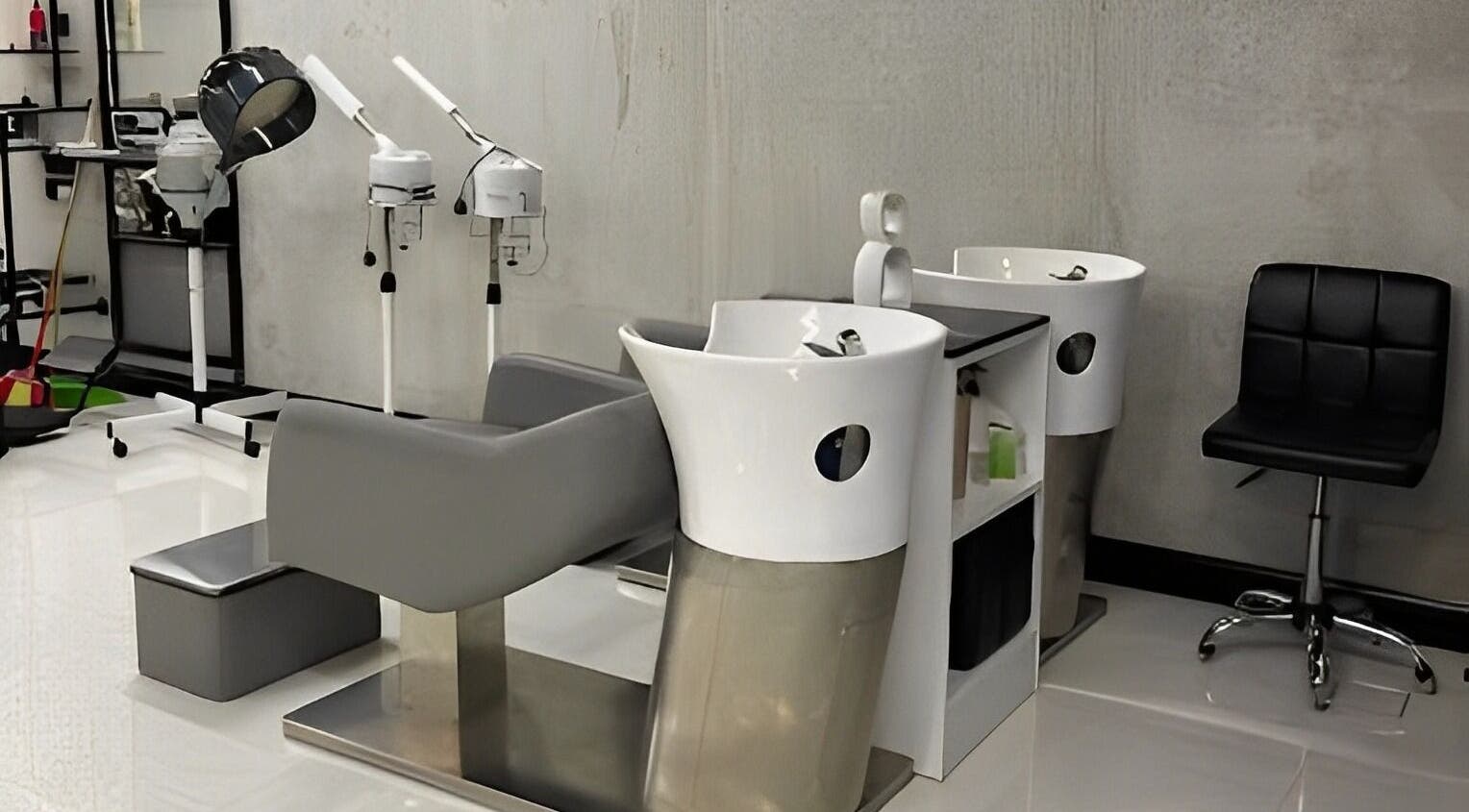 Modern salon interior at Adan Salon | صالون أدان, Riyadh, Riyadh Province, SA with sleek styling stations.