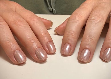 Elegant manicure with glossy finish at Nailsby.didar, Stockport, England, GB. Perfect for a classy look.