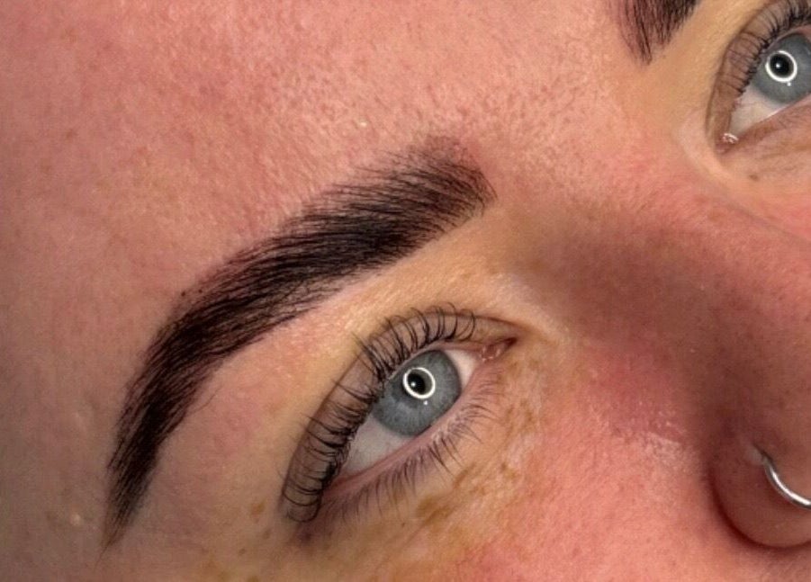 Perfectly shaped eyebrows at Brow & Beyond, Kilmarnock, Scotland, GB showcasing meticulous detail.