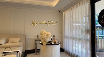 Elegant reception area at Signature Touch Nail Salon in West Pennant Hills, New South Wales, AU.