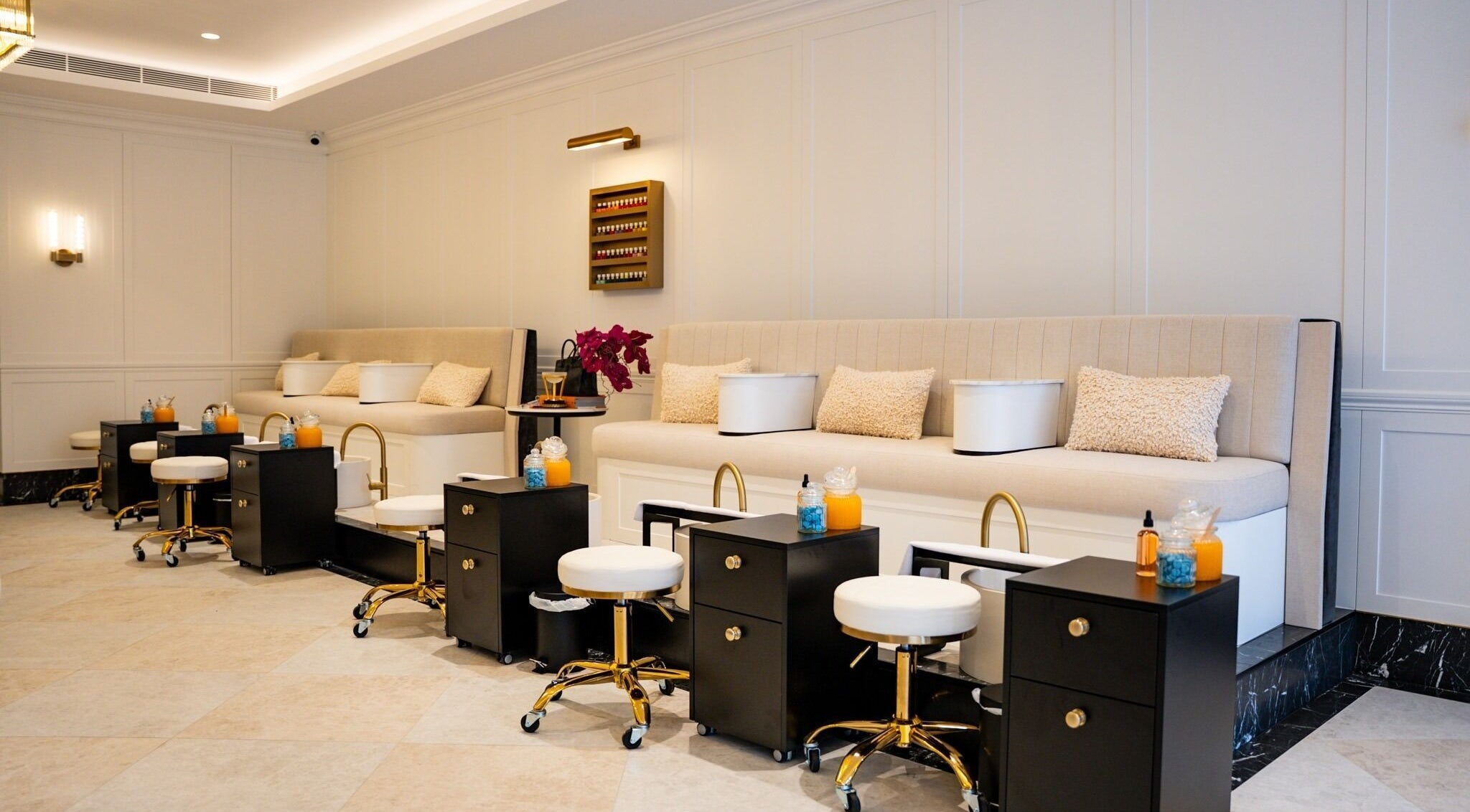 Luxurious pedicure stations at Signature Touch Nail Salon, West Pennant Hills, New South Wales, AU.