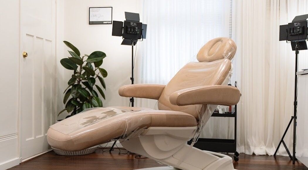 Luxury treatment chair at Skalp Smp, South Perth, Western Australia, AU. Ideal for wellness and relaxation.