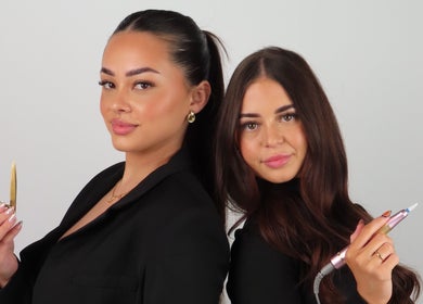 Professionals at Aura Beauty Space, Madora Bay, Western Australia showcasing tools for beauty treatments.