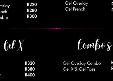 Pricing menu for nail services at That Girl Tracy in Cape Town, Western Cape, ZA.