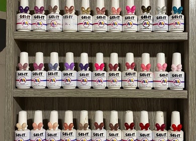 Diverse nail polish collection at That Girl Tracy, Cape Town, Western Cape, ZA, showcasing vibrant beauty products.