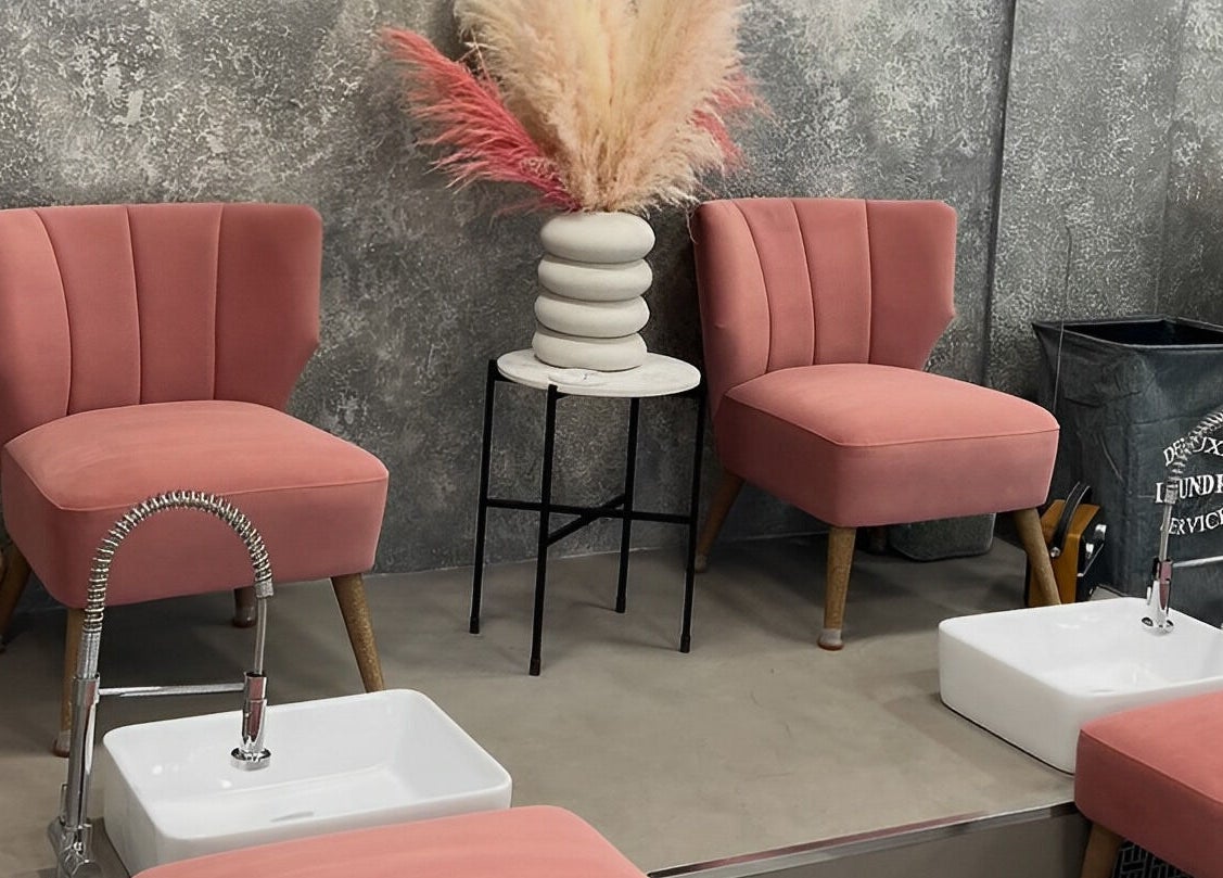 Luxurious pedicure chairs at The House of Glam in Newton-le-Willows, England, GB.
