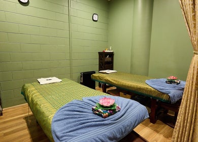 Cozy massage room at Chabaa Thai & Remedial Massage, Surry Hills, New South Wales, AU.