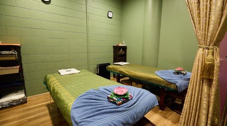 Cozy massage room at Chabaa Thai & Remedial Massage, Surry Hills, New South Wales, AU.
