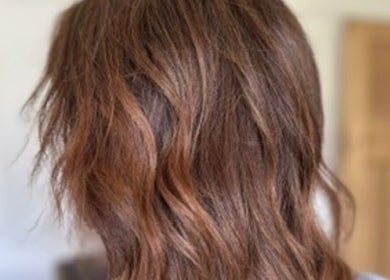 Stylish wavy hairstyle at Little Things Hair & Beauty, Heswall, England, GB.