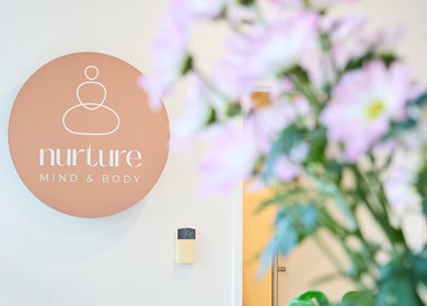 Elena Massage Therapist in Paddington sign with flowers, Paddington, New South Wales, AU.