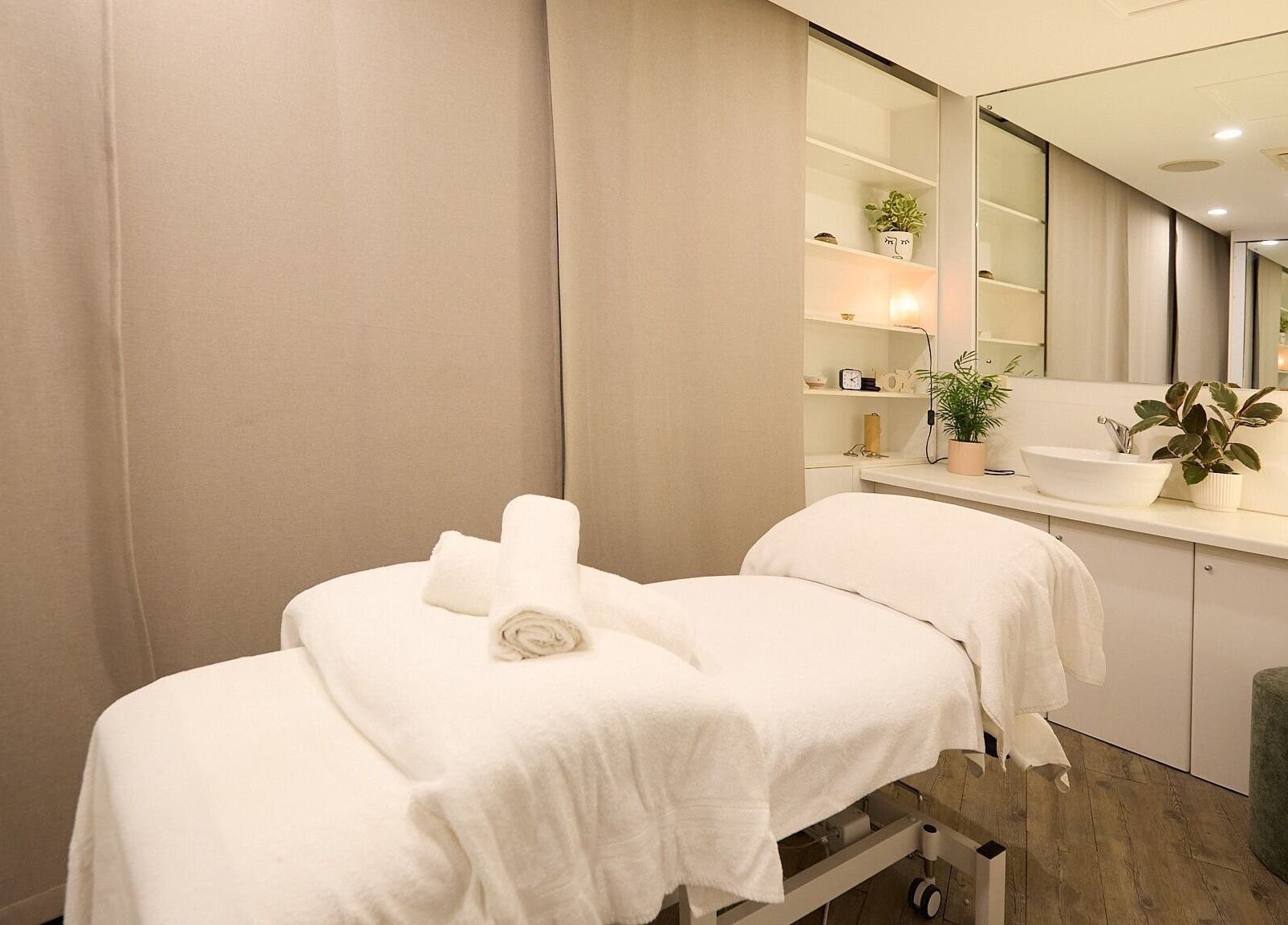 Serene massage room at Elena Massage & Bodywork, Paddington, New South Wales, AU with soothing decor.